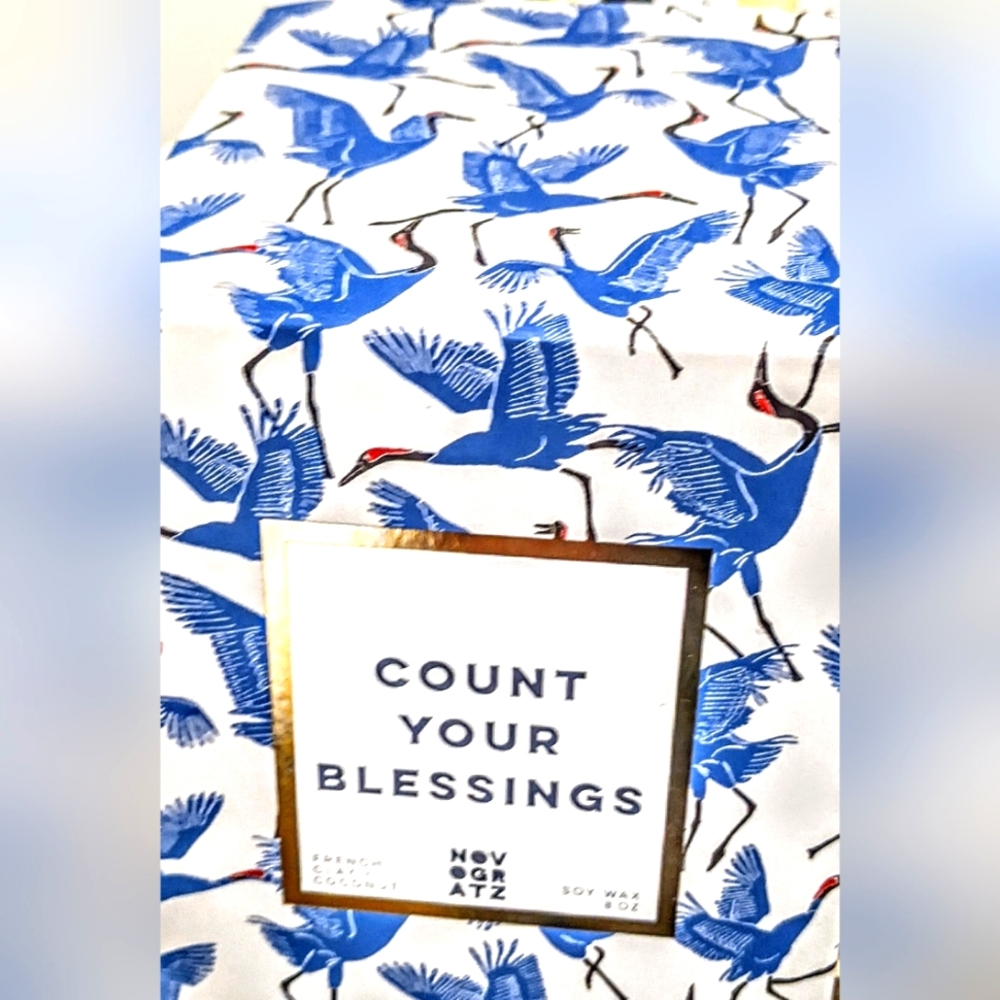 Nib novagratz count your blessings French clay coconut soy wax candle 8oz